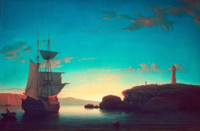 Light House at Camden, Maine by Fitz Henry Lane