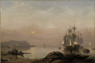 Sunrise Through Mist by Fitz Henry Lane