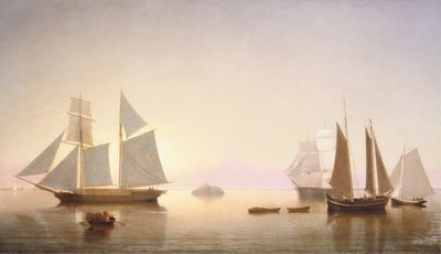 Becalmed off Halfway Rock by Fitz Hugh Lane