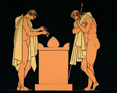 Orestes at the Tomb of his Father by Flaxman