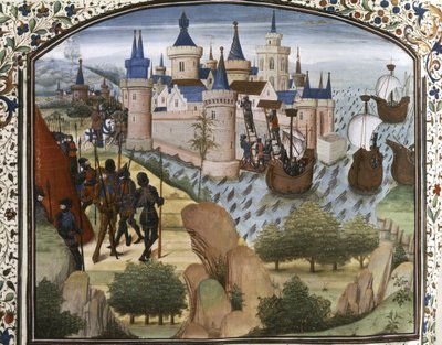 Crusades: Constantinople besieged by the Crusaders by Flemish School