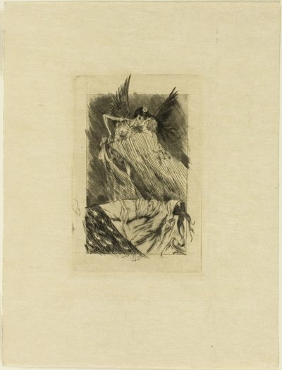 Frontispiece to Les Baisers Morts by Félicien Rops