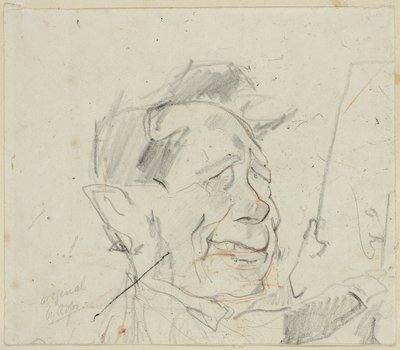 Sketch of Ferdinand Marinus by Félicien Rops