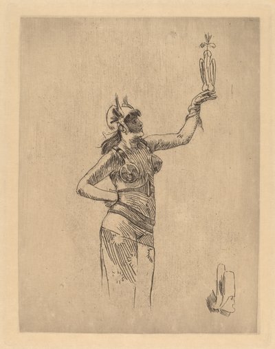 The Falconer by Félicien Rops