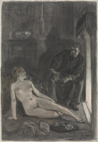 Winter Evening, Last Third 19th Century by Félicien Rops