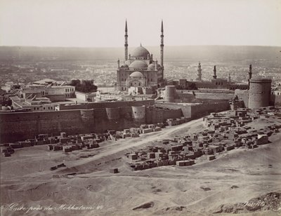 Cairo near the Mokkatam by Félix Bonfils