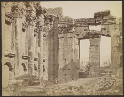 Interior, Temple of Jupiter, Baalbek by Félix Bonfils