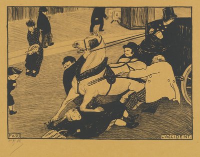 The Accident by Félix Vallotton