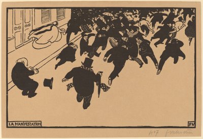 The Demonstration by Félix Vallotton