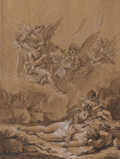 Death of the Magdalene by Follower of Francesco Fontebasso