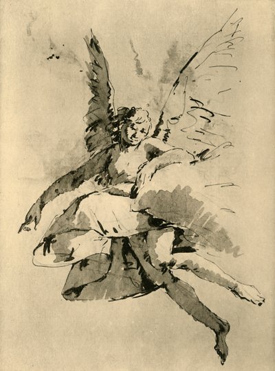 Hovering Angel by Follower of Tiepolo