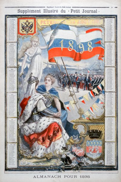 Calendar for 1898 by Fortuné Méaulle