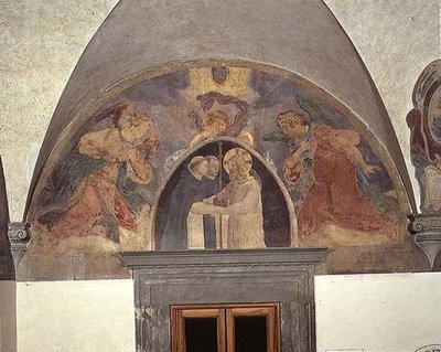 Christ welcomes two Dominican friars by Fra Angelico