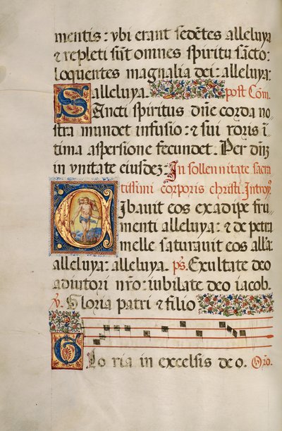Initial C: The Resurrected Christ by Fra Vincentius a Fundis