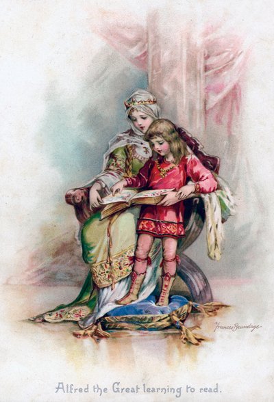 Alfred the Great learning to read, 1897 by Frances Brundage
