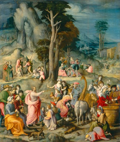 The Gathering of the Manna by Francesco Ubertini Bacchiacca