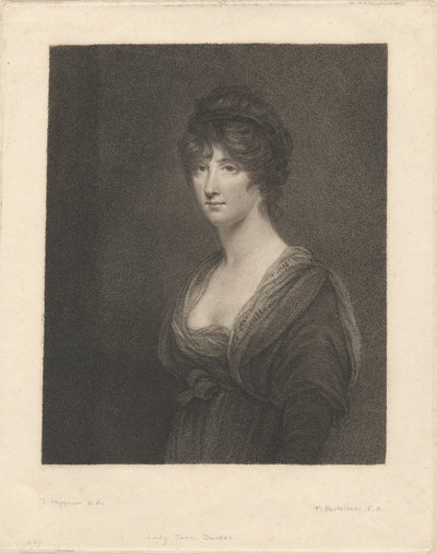 The Right Honorable Lady Jane Dundas by Francesco Bartolozzi