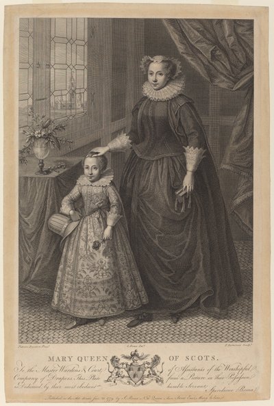 Mary, Queen of Scots by Francesco Bartolozzi after Federico Zuccaro