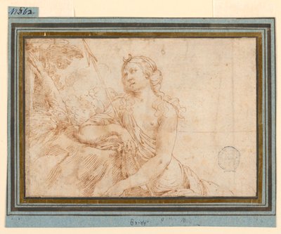 The Goddess Diana Leaning on an Outcropping by Francesco Brizzi