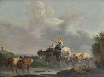 Shepherdess by the Stream by Francesco Casanova