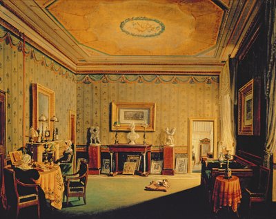 Salon in the Barberini House, 1830-40s by Francesco Diofebi