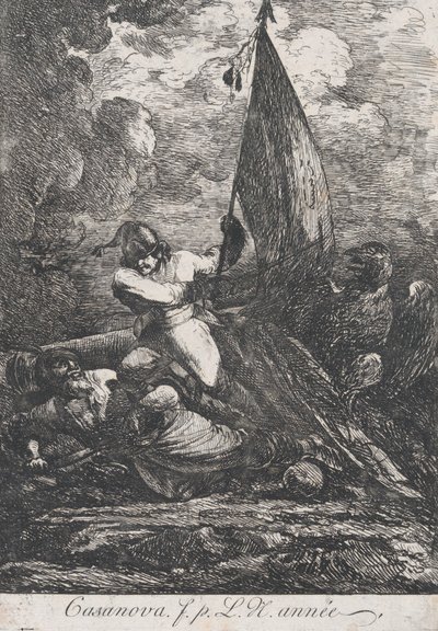 Battle Scene by Francesco Giuseppe Casanova