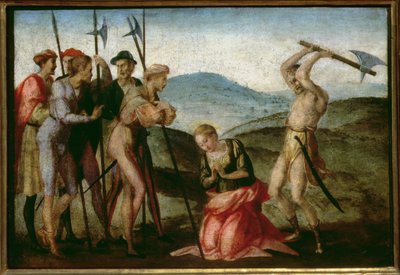 The martyrdom of a female saint by Francesco Granacci