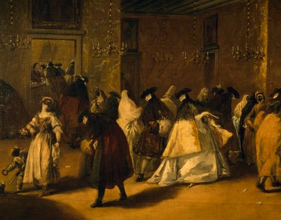 The Ridotto (Masked Venetians) by Francesco Guardi