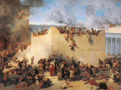 Destruction of Temple of Jerusalem by Francesco Hayez