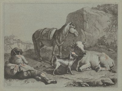 Reclining Shepherd with a Sack, c. 1763 by Francesco Londonio
