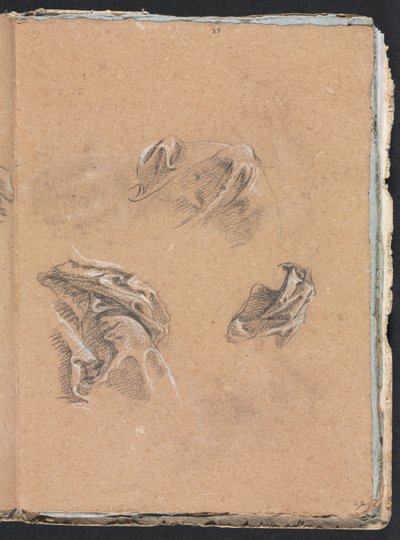 Verona Sketchbook: Drapery studies (page 69) by Francesco Lorenzi