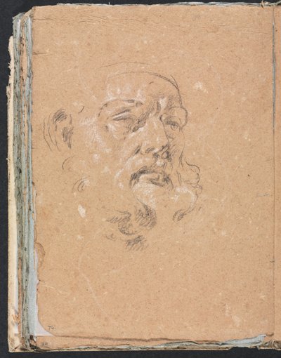 Verona Sketchbook: Male head (page 76) by Francesco Lorenzi