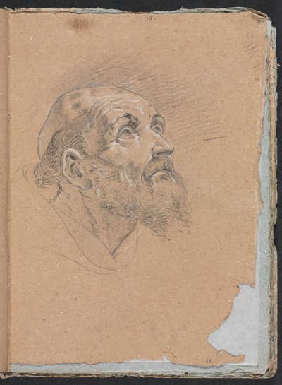 Verona Sketchbook: Monk (page 25), 1760 by Francesco Lorenzi