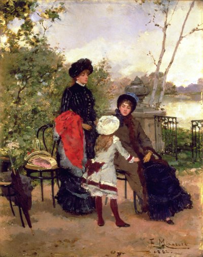 On the Banks of the Lake by Francesco Miralles Galaup