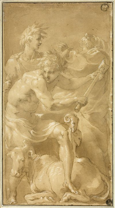 Sacrifice of a Bull by Francesco Primaticcio