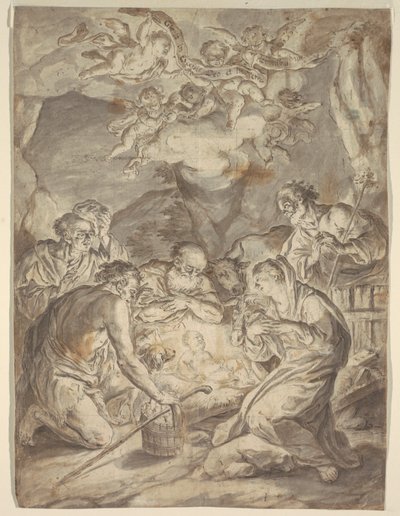 Adoration of the Shepherds by Francesco Saverio Mergolo
