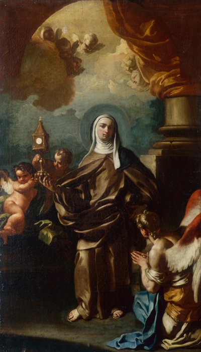 Saint Clare with an Angel by Francesco Solimena