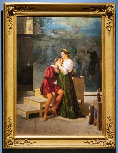 Raphael and Fornarina by Francesco Valaperta