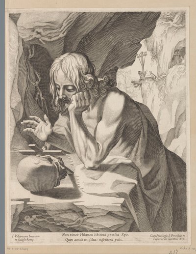 Saint Hilarion by Francesco Villamena