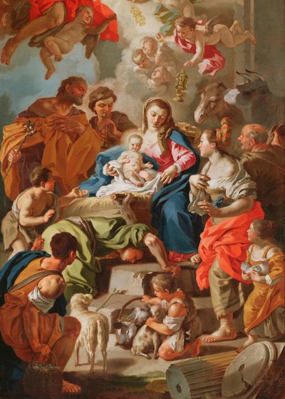 The Adoration of the Shepherds by Francesco de Mura
