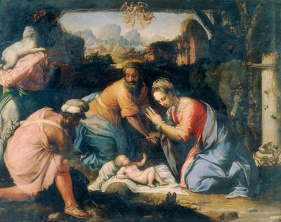Adoration of the Shepherds by Francesco de Rossi Salviati