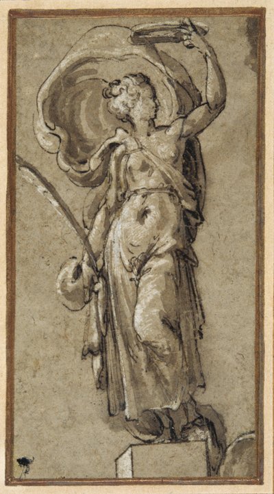 Fortune holding a palm by Francesco de Rossi Salviati