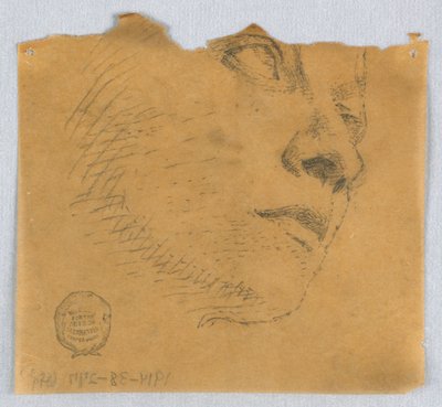 Partial Sketch of a Face by Francis Augustus Lathrop