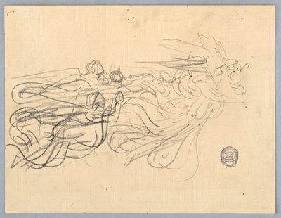 Sketch of Angels by Francis Augustus Lathrop
