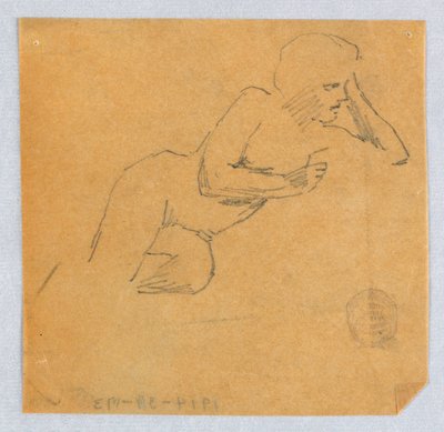 Sketch of Female Nude by Francis Augustus Lathrop