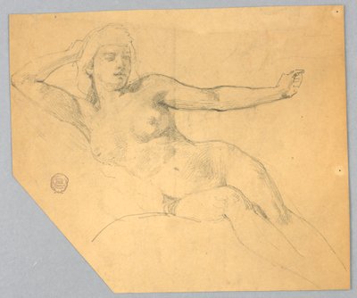 Sketch of a Female Nude by Francis Augustus Lathrop
