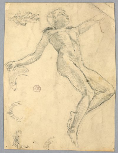 Sketch of a Female Nude by Francis Augustus Lathrop