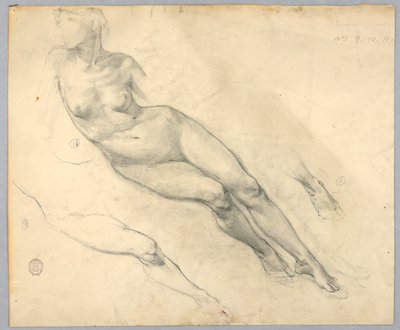 Sketch of a Female Nude by Francis Augustus Lathrop