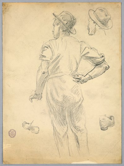 Sketch of a Man by Francis Augustus Lathrop
