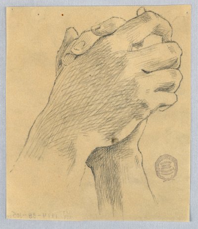 Study of Clasped Hands by Francis Augustus Lathrop